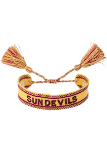 Arizona State Sun Devils Woven Tassel Womens Bracelet
