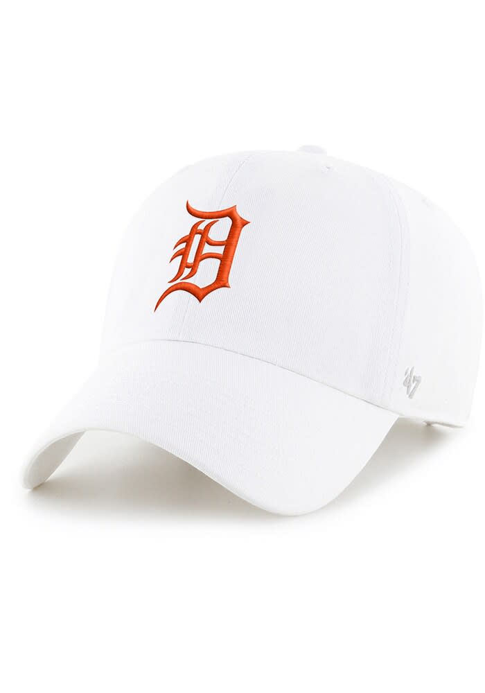 47 Detroit Tigers White Clean Up with Orange D logo