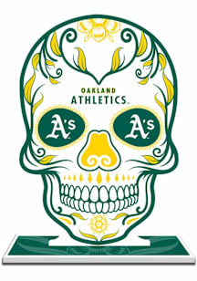 Oakland Athletics Skull Figurine