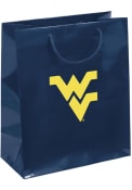 West Virginia Mountaineers 10x12 Medium Metallic Blue Gift Bag