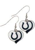 Indianapolis Colts Womens Glitter Heart Earrings - Blue