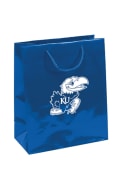 Kansas Jayhawks 10x12 Blue Medium Metallic Blue Gift Bag