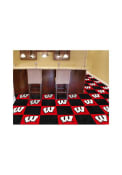 Wisconsin Badgers 18x18 Team Tiles Interior Rug