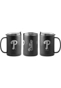 Philadelphia Phillies 15oz Ultra Powdercoat Mug Stainless Steel Tumbler - Black
