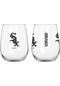 Chicago White Sox 16 OZ Gameday Curved Stemless Wine Glass
