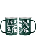 Michigan State Spartans 15oz Sticker Ultra Mug Stainless Steel Tumbler - Green