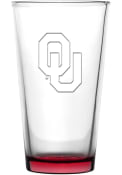 Oklahoma Sooners 16oz Embossed Pint Glass