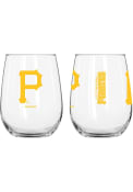 Pittsburgh Pirates 16 OZ Gameday Curved Stemless Wine Glass