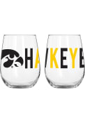 Iowa Hawkeyes 16OZ Overtime Stemless Wine Glass