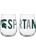 Michigan State Spartans 16OZ Overtime Stemless Wine Glass
