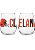 Cleveland Browns 16OZ Overtime Stemless Wine Glass