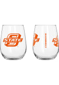 Oklahoma State Cowboys 16OZ Gameday Curved Stemless Wine Glass