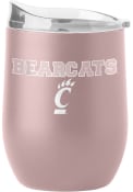 Pink Cincinnati Bearcats 16OZ Powder Coat Stainless Steel Stemless