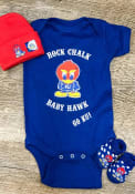 Kansas Jayhawks Baby Blue Baby Hawk One Piece