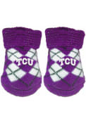 TCU Horned Frogs Baby Argyle Bootie Boxed Set - Purple