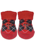 Texas Tech Red Raiders Baby Argyle Bootie Boxed Set - Red