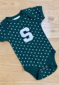 Michigan State Spartans Baby Green Heart One Piece