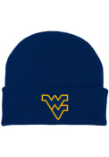 West Virginia Mountaineers Team Color Newborn Knit Hat - Navy Blue