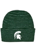 Michigan State Spartans Stripe Newborn Knit Hat - Green