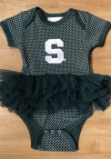 Michigan State Spartans Baby Green Pin Dot Tutu One Piece
