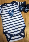 Villanova Wildcats Baby Navy Blue Stripe One Piece