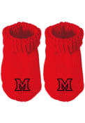 Miami RedHawks Baby Knit Bootie Boxed Set - Red