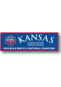 Kansas Jayhawks 2022 Basketball National Champs 12x36 Banner