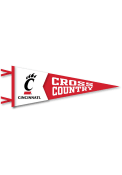 Red Cincinnati Bearcats Cross Country Pennant