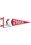 Red Cincinnati Bearcats Track and Field Pennant