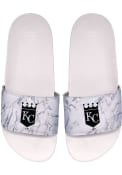 Kansas City Royals Motto Slide Flip Flops - White
