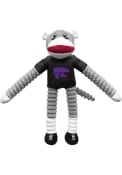 Black K-State Wildcats Sock Monkey Pet Toy