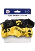 Iowa Hawkeyes Womens Dual Hair Twist Hair Scrunchie - Black