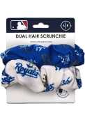 Kansas City Royals Womens Dual Hair Twist Hair Scrunchie - Blue