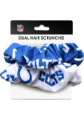 Indianapolis Colts Womens Dual Hair Twist Hair Scrunchie - Blue