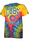 Chicago Cubs Rainbow Tie Dye Fashion T Shirt - Blue