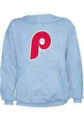 Philadelphia Phillies Primary Coop Logo Crew Sweatshirt - Light Blue