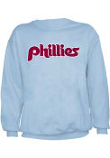 Philadelphia Phillies Coop Wordmark Crew Sweatshirt - Light Blue