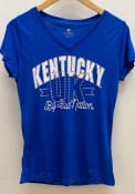 Kentucky Wildcats Womens Top of the World Grand Slam Rhinestone T-Shirt - Blue
