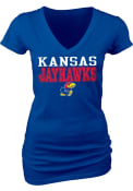 Kansas Jayhawks Juniors Blue My Team V-Neck