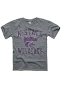 K-State Wildcats Youth Grey #1 Design Fashion Tee