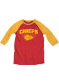Kansas City Chiefs Junk Food Clothing All American Raglan Fashion T Shirt - Red