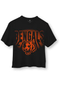 Cincinnati Bengals Womens Junk Food Clothing Light T-Shirt - Black