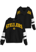 Pittsburgh Steelers Womens Junk Food Clothing Sideline Hooded Sweatshirt - Black
