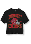 Kansas City Chiefs Womens Junk Food Clothing Helmet T-Shirt - Black