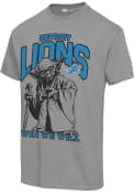 Detroit Lions Junk Food Clothing YODA WIN WE WILL T Shirt - Grey