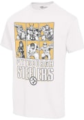 Pittsburgh Steelers Junk Food Clothing AVENGERS LINE UP T Shirt - White