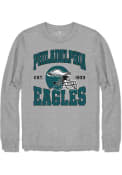 Philadelphia Eagles Junk Food Clothing HELMET Fashion T Shirt - Grey