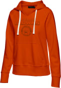 Cleveland Browns Womens Junk Food Clothing Raw Edge Hooded Sweatshirt - Orange