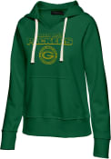 Green Bay Packers Womens Junk Food Clothing Raw Edge Hooded Sweatshirt - Green