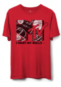 Chicago Bulls Junk Food Clothing MTV I WANT MY T Shirt - Red